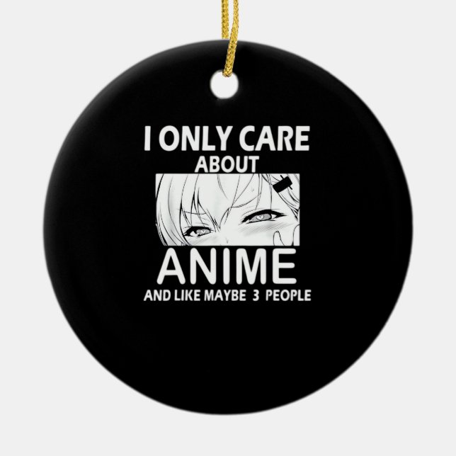 Peekabo Anime Ceramic Tree Decoration (Front)