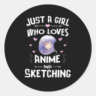 Peekabo Anime Classic Round Sticker