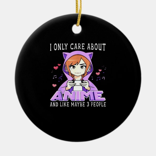 Peekabo Anime Manga Ceramic Tree Decoration (Front)