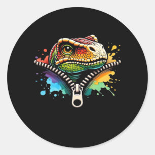 Peekabo Design For Halloween Classic Round Sticker