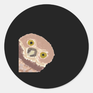 Peekabo Funny Design For Halloween Classic Round Sticker