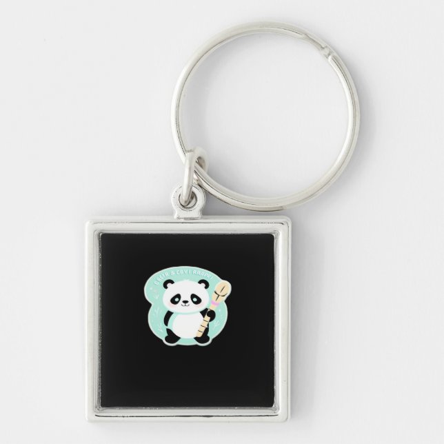Peekabo Panda Key Ring (Front)