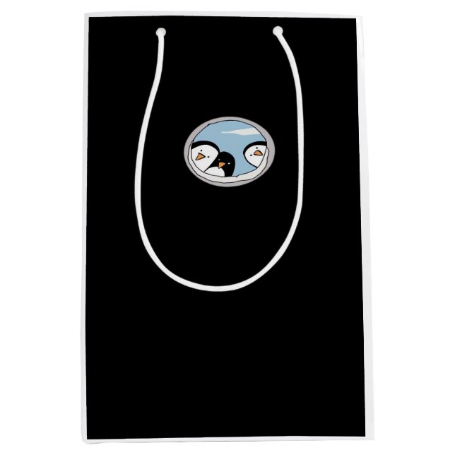 Peekabo Penguins Medium Gift Bag (Front)