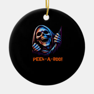 Peekabo Poltergeist Prankster Ceramic Tree Decoration