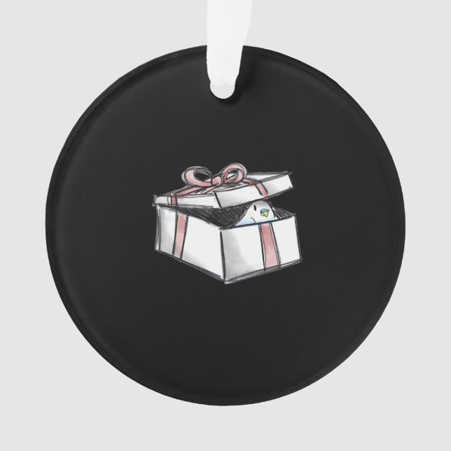 Peekabo Present Ornament (Front)