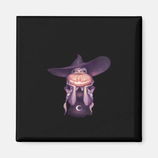 Peekabo Pumpkin Magnet (Front)