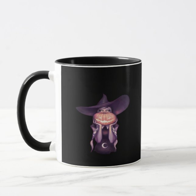 Peekabo Pumpkin Mug (Left)