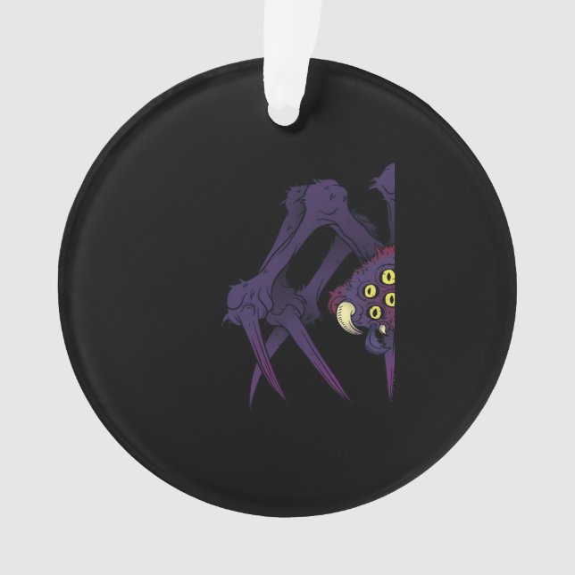 Peekabo Spider Ornament (Front)