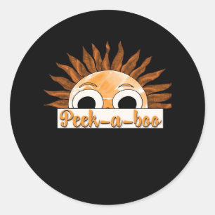 Peekabo Sunshine Classic Round Sticker
