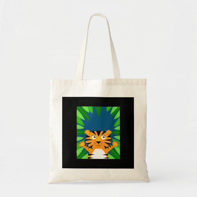 Peekabo Tiger Tote Bag (Front)