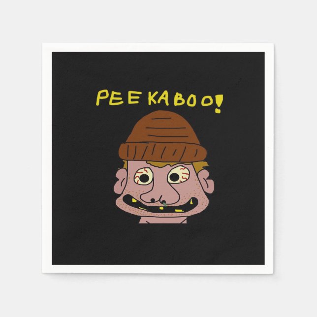 Peekabo Weird Man Napkin (Front)