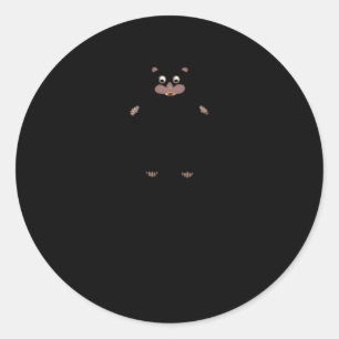 Peekabo (White) Classic Round Sticker