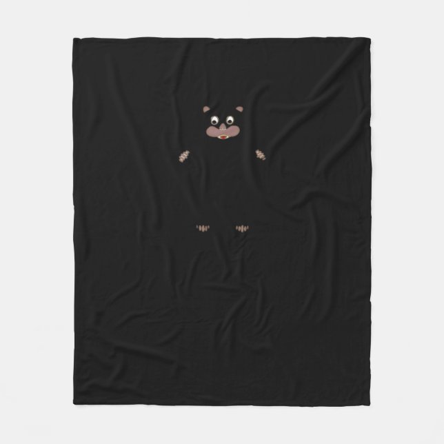 Peekabo (White) Fleece Blanket (Front)