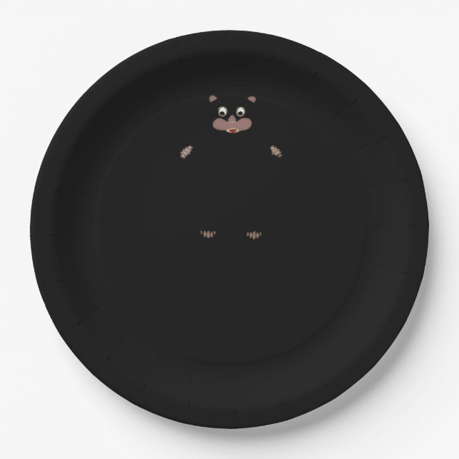 Peekabo (White) Paper Plate (Front)