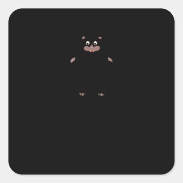 Peekabo (White) Square Sticker (Front)