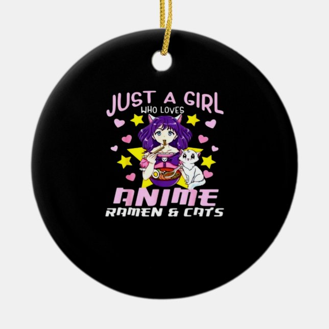 Peekaboo Anime Chibi Ceramic Tree Decoration (Front)
