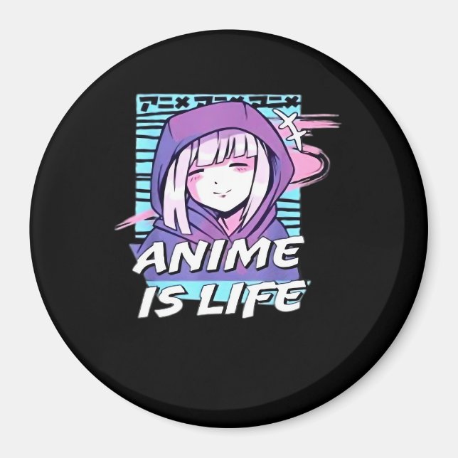 Peekaboo Anime Funny Magnet (Front)