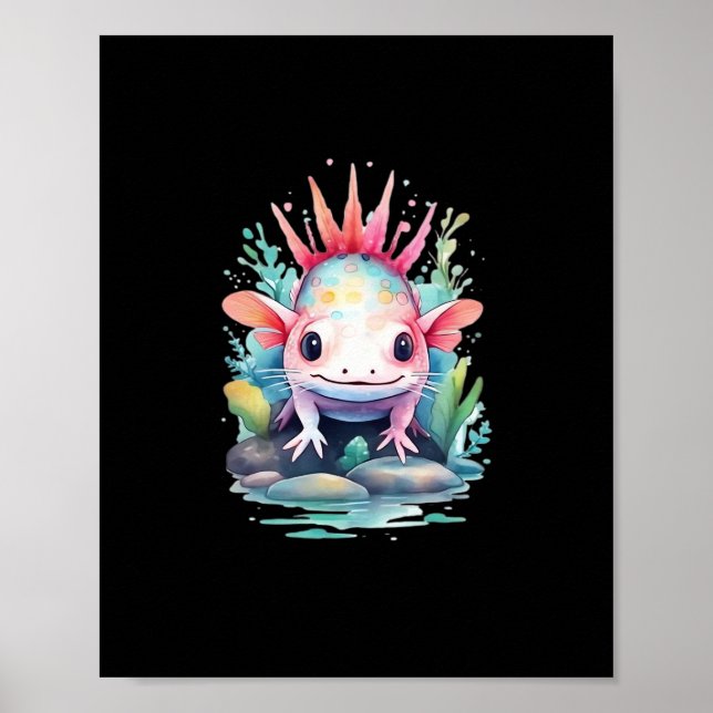 Peekaboo Axolotl Poster (Front)