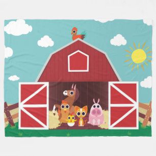 Peekaboo Barn Daytime Landscape Group 1 Fleece Blanket
