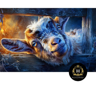 Peekaboo Barn Door Baby Goat Portrait Tissue Paper