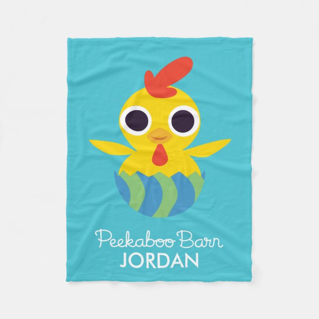 Peekaboo Barn Easter | Bandit the Chick Fleece Blanket (Front)