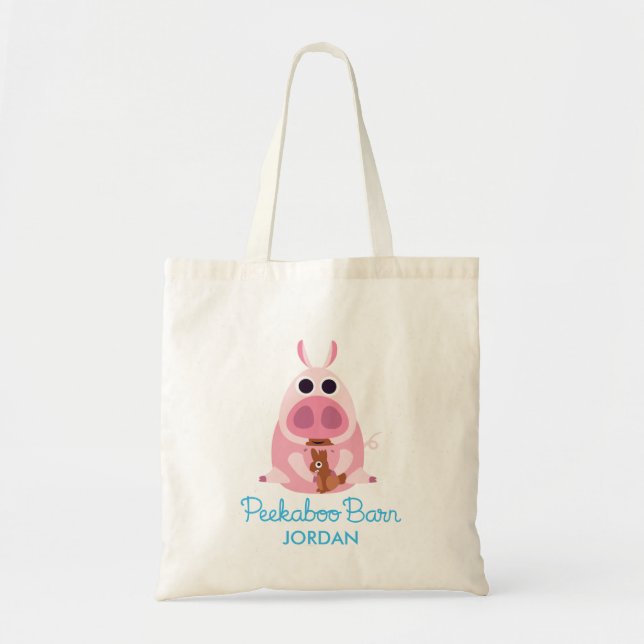 Peekaboo Barn Easter | Leary the Pig 2 Tote Bag (Front)