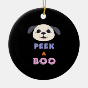 Peekaboo Basic Design Ceramic Tree Decoration
