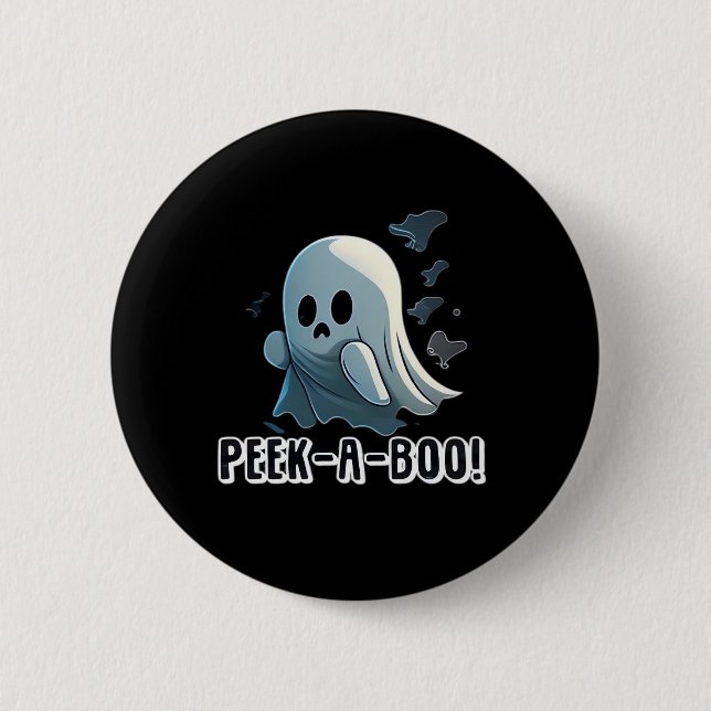 Peekaboo Basic Slogan 6 Cm Round Badge (Front)