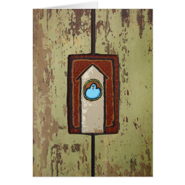 peekaboo bird card (Front)