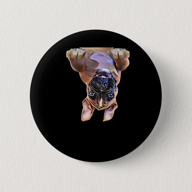 Peekaboo Boxer 6 Cm Round Badge (Front)