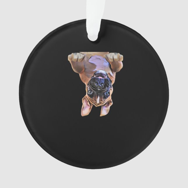 Peekaboo Boxer Ornament (Front)