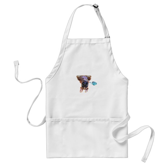 Peekaboo Boxer  With Butterflies Standard Apron (Front)