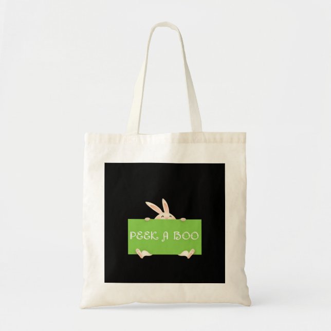 Peekaboo Bunny Tote Bag (Front)