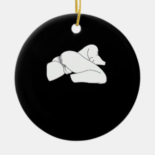 Peekaboo Classic Funny Ceramic Tree Decoration