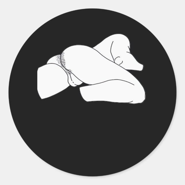 Peekaboo Classic Funny Classic Round Sticker (Front)