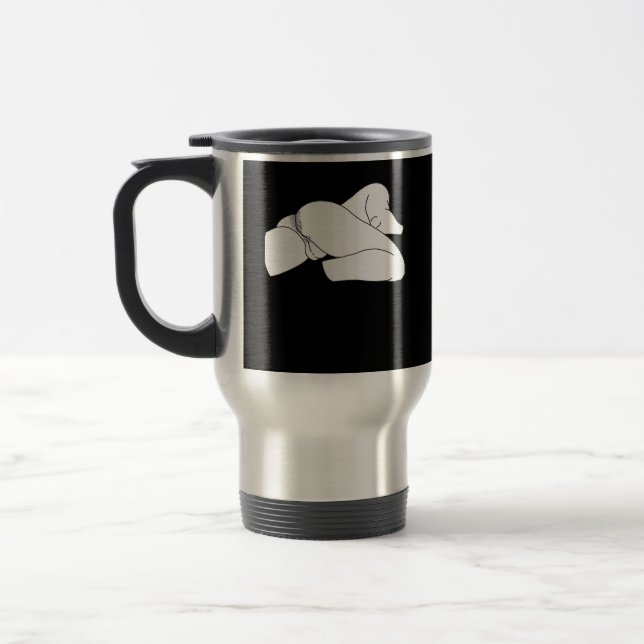 Peekaboo Classic Funny Travel Mug (Left)