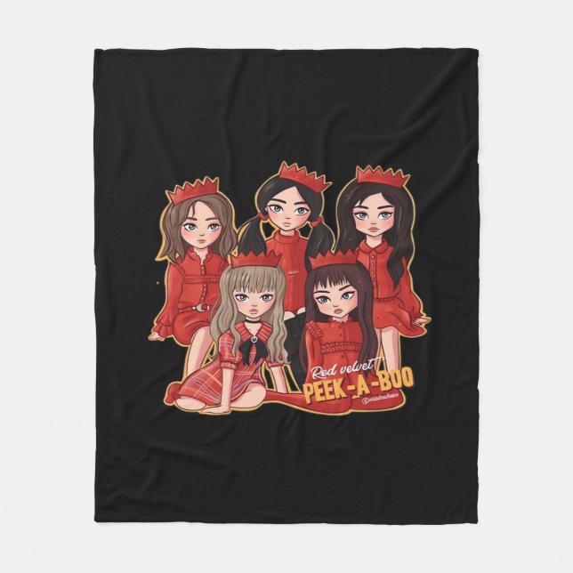 Peekaboo Cosy Autumn Fleece Blanket (Front)