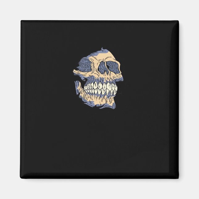 Peekaboo Death Skull Magnet (Front)