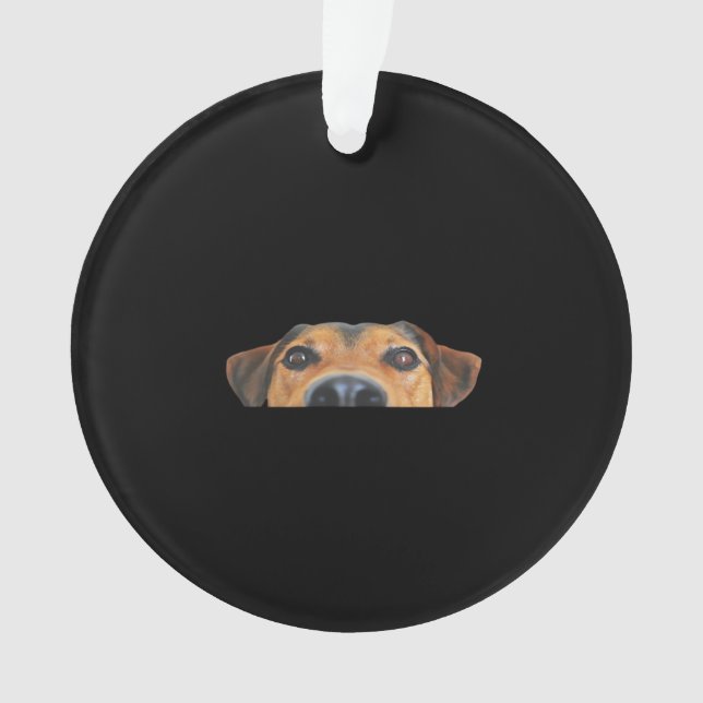 Peekaboo Dog Ornament (Front)