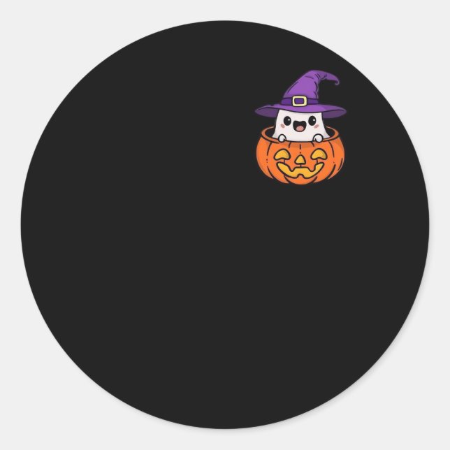 Peekaboo Essential Basic Design Classic Round Sticker (Front)