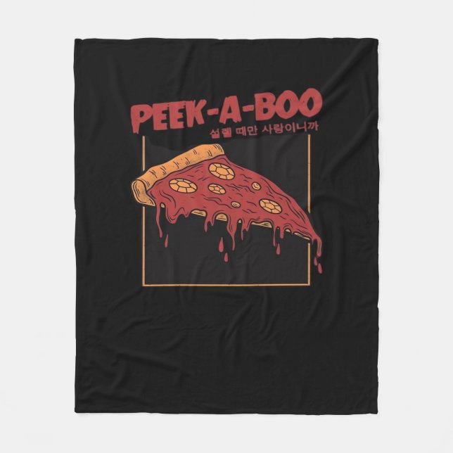 Peekaboo Funny Quote Fleece Blanket (Front)