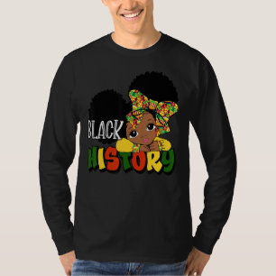Peekaboo Girl  Black History Little Melanin Queen T-Shirt