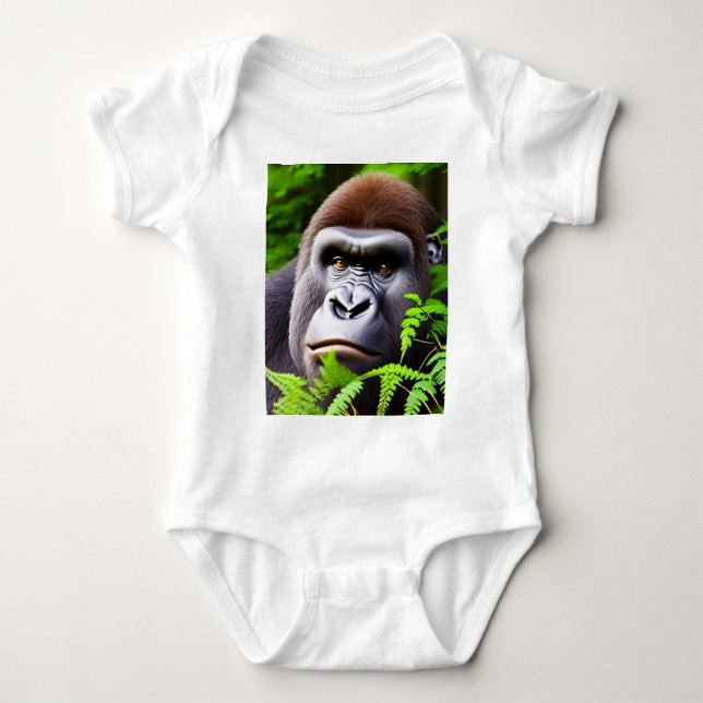 Peekaboo Gorilla, Baby Bosysuit Bodysuit (Front)