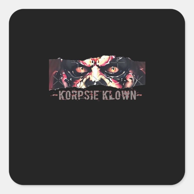 Peekaboo Graphic Autumn Vibes Square Sticker (Front)