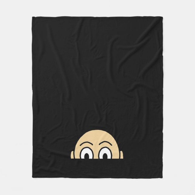 Peekaboo Graphic Basic Quote Fleece Blanket (Front)