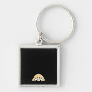 Peekaboo Graphic Basic Quote Key Ring