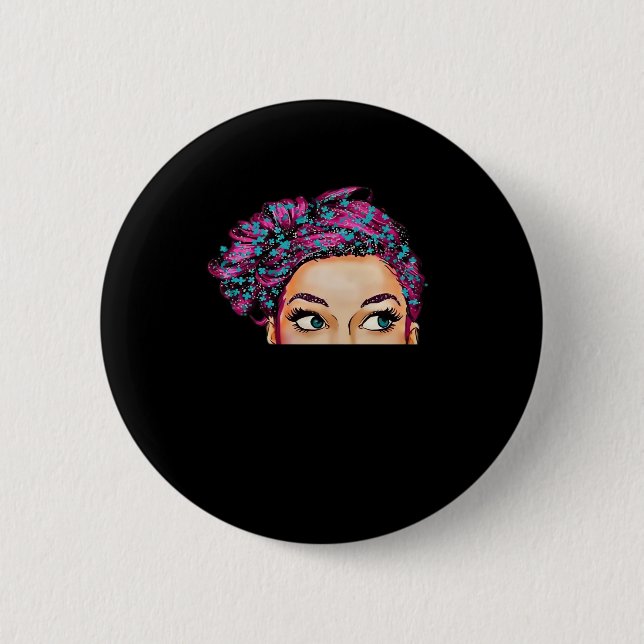 Peekaboo Halloween Design 6 Cm Round Badge (Front)