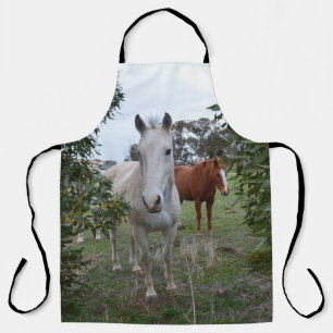 Peekaboo Horses, Full Print Apron