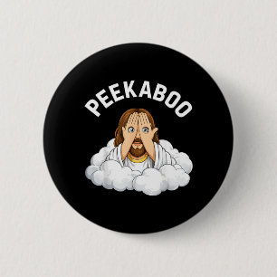 Peekaboo Jesus 6 Cm Round Badge