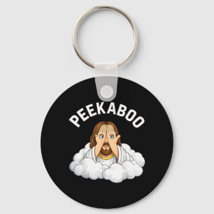 Peekaboo Jesus Key Ring